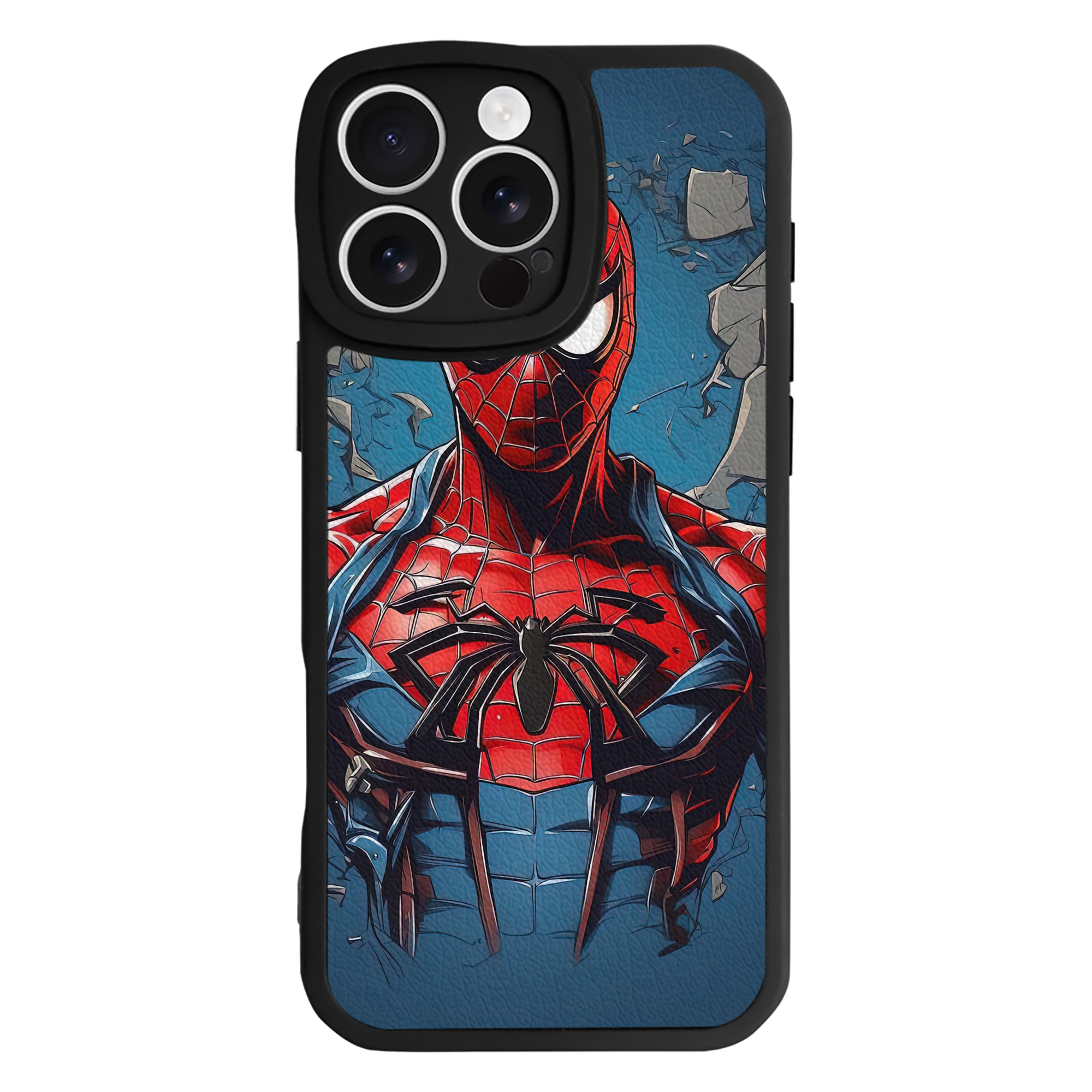 （画像用） Spider Man スパイダーマン 【iPhone 16シリーズ対応】シリコンスマホケース（レザー調） 材質：シリコン